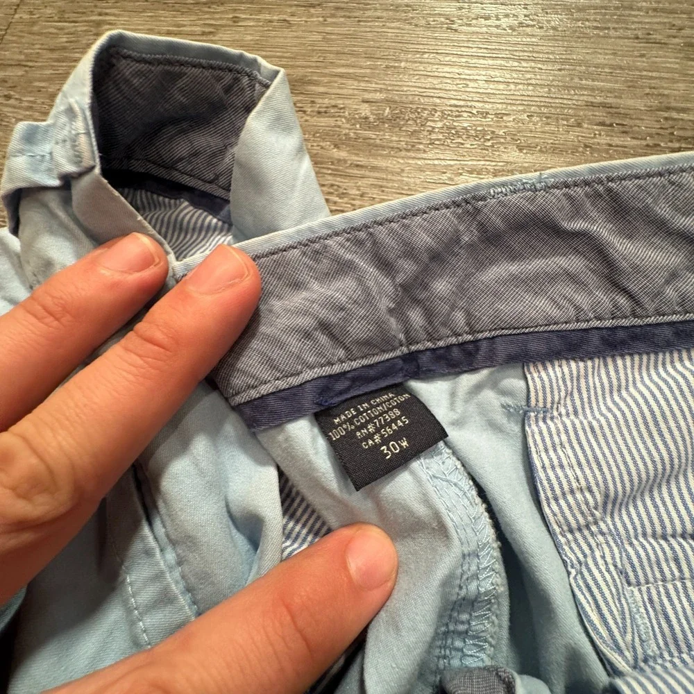 J Crew Shorts‎ Mens 30 Blue Cotton Beach Resort Preppy Chino Club Short 10